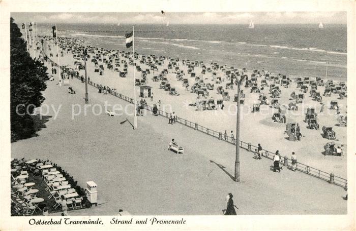 Travemuende Ostseebad Strand und Promenade
