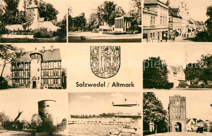 Salzwedel Altmark Schloss Runder Turm Schwimmbad Stadttor