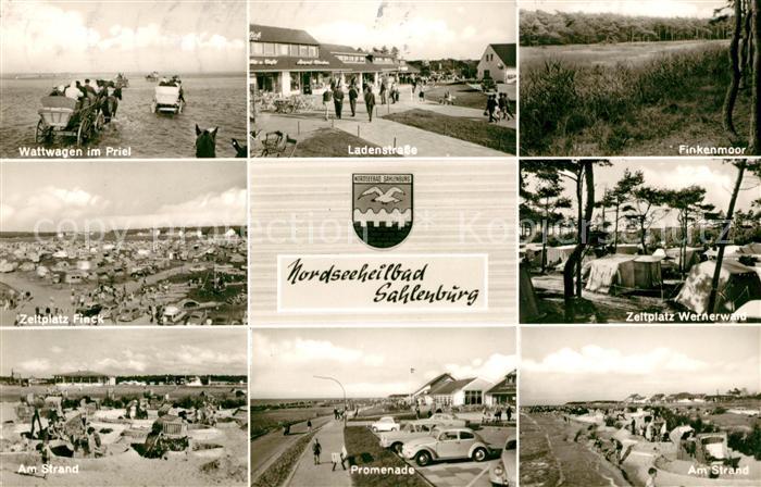 Sahlenburg Wattwagen im Priel Ladenstrasse Finkenmoor Zeltplatz Finck Zeltplatz