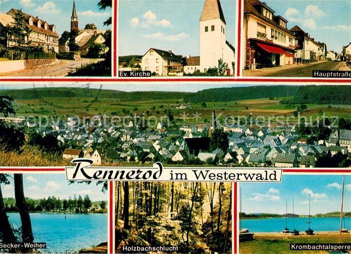 Rennerod Ev Kirche Hauptstr Panorama Secker Weiher Holzbachschlucht Krombachtals