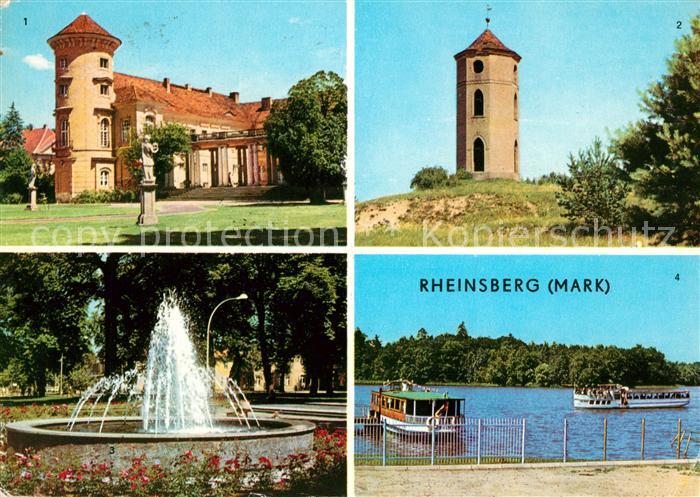 Rheinsberg Schloss Leuchtturm Springbrunnen Rheinsberger See