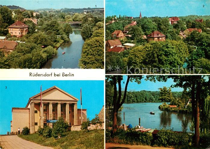 Ruedersdorf Berlin Kalkgraben Ortsansicht Kulturhaus Einfahrt in den Kalksee