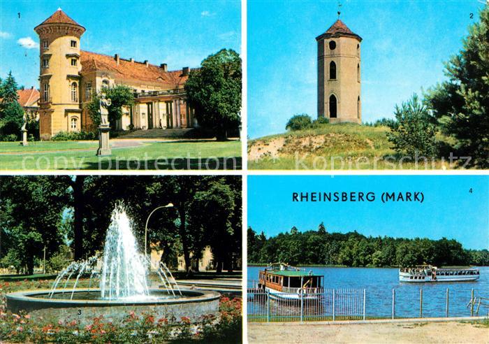Rheinsberg Schloss Sanatorium Lehmann Leuchtturm Springbrunnen Am Rheinsberger S