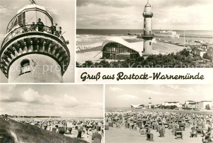 Rostock-Warnemuende Leuchtturm Teepott Strand