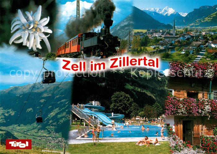 Zell Ziller Tirol Dampflok Seilbahn Schwimmbad