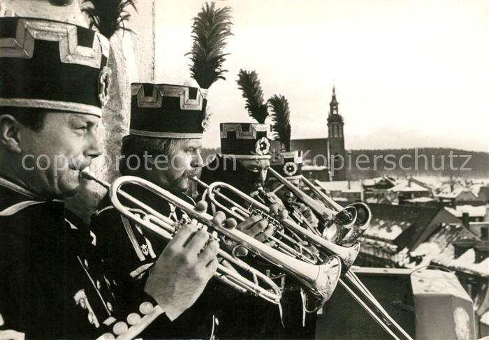 Schneeberg Erzgebirge Turmblasen zur Weihnachtszeit