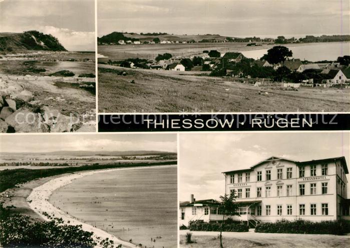 Thiessow Ostseebad Ruegen Strandpartien Strandhotel