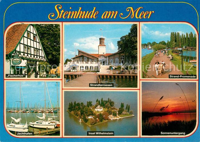 Steinhude Fischerhaus Strandterrassen Strandpromenade Jachthafen Insel Wilhelmst