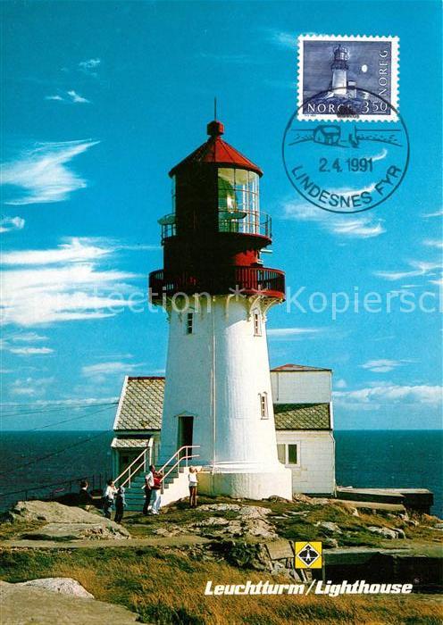 Norwegen Norge Leuchtturm Suedspitze