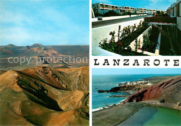 Lanzarote Kanarische Inseln Panorama Bungalows Kueste