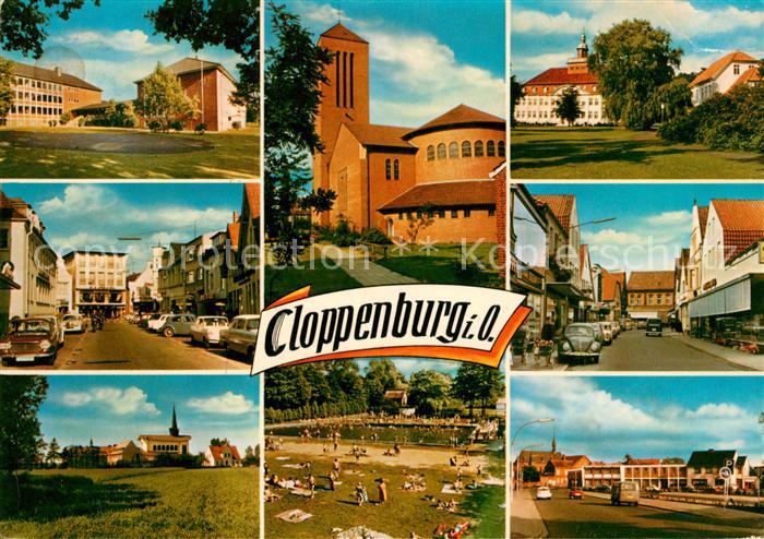 Cloppenburg Teilansichten Kirche Schwimmbad