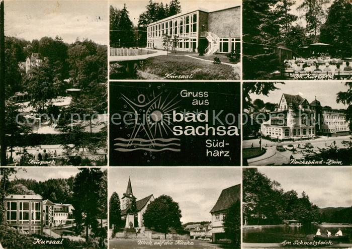 Bad Sachsa Harz Kurpark Kursaal Reichsbund Heim Kursaal Kirche Am Schmelzteich