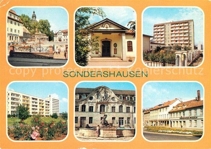 Sondershausen Thueringen Platz der DSF Haus der Kunst Appartementhaus Borntal Sc