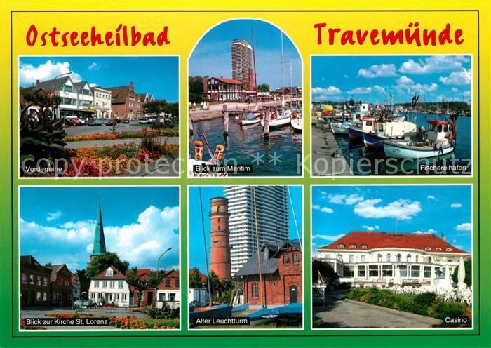 Travemuende Ostseebad Vorderrehe Maritim Hotel Fischereihafen Kirche St Lorenz A