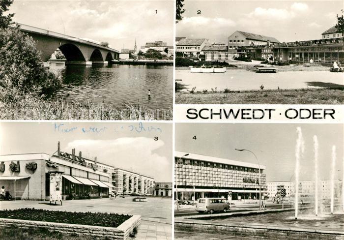 Schwedt Oder Oderbruecke Kaufhalle am Centra Kaufhalle Marchlewskiring Centrum K