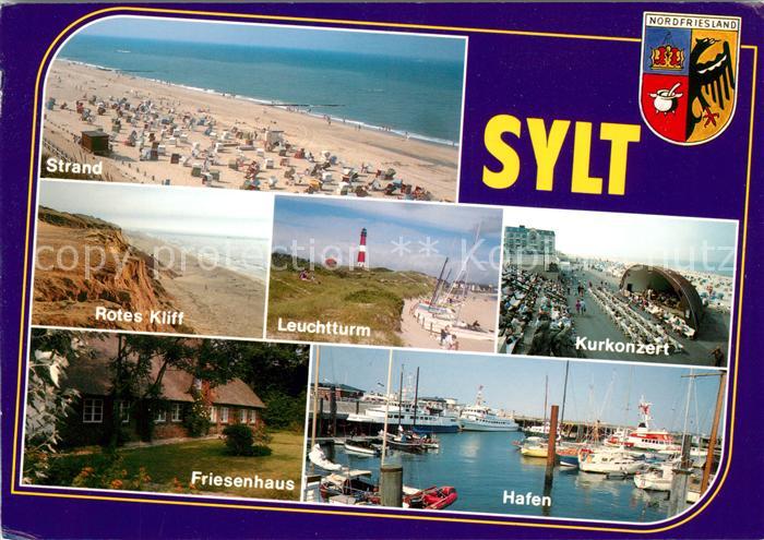 Insel Sylt Strand Rotes Kliff Leuchtturm Kurkonzert Friesenhaus Hafen