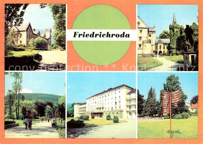 Friedrichroda Schloss Reinhardsbrunn Perthes Promenade Puschkinpark FDGB Erholun