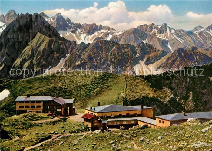 Nebelhorn Bergstation mit Gr Krottenkopf oefnerspitze Hoefats Fuerschiesser und