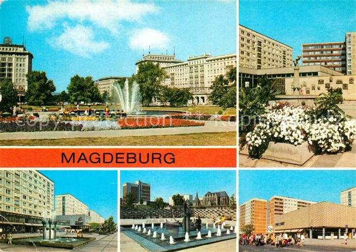 Magdeburg Wilhelm Pieck Allee Eulenspiegelbrunnen Karl Marx Strasse Promenade Ju