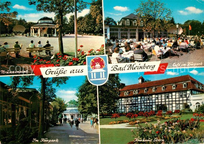 Bad Meinberg Brunnenplatz Cafe im Kurpark Kurhaus Stern