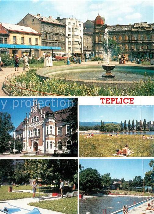 Teplice Nejedleho Secesni budova Minigolf Koupaliste Anger Zamecke zahrade