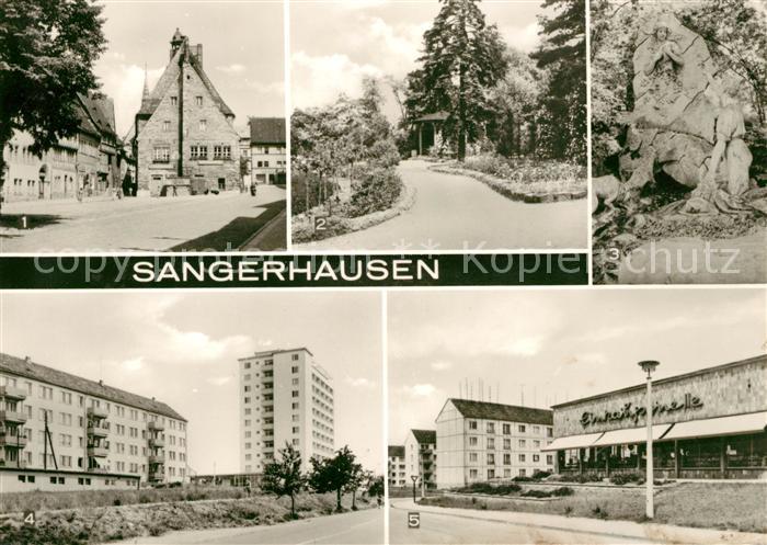 Sangerhausen Suedharz Marktplatz Im Rosarium Hochhaus Suedsiedlung