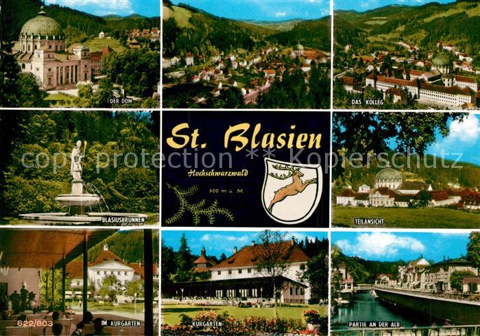 St Blasien Kolleg Kurgarten Blasiusbrunnen Dom