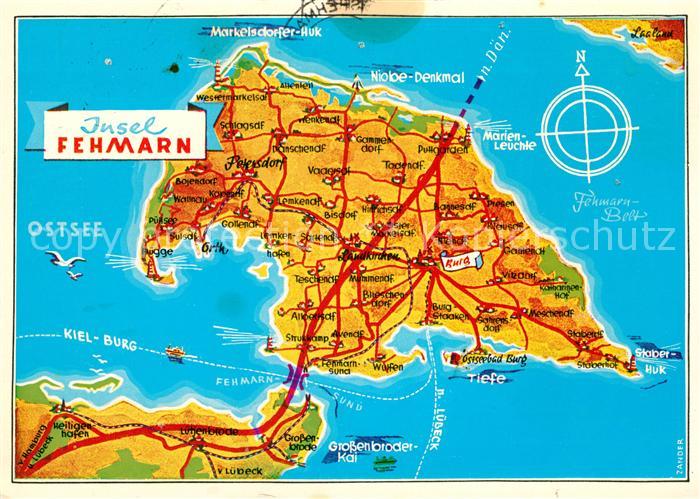 Fehmarn Ortungskarte Burg Marien-Leuchte