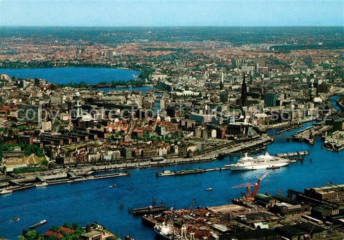 Hamburg Hafen Fliegeraufnahme