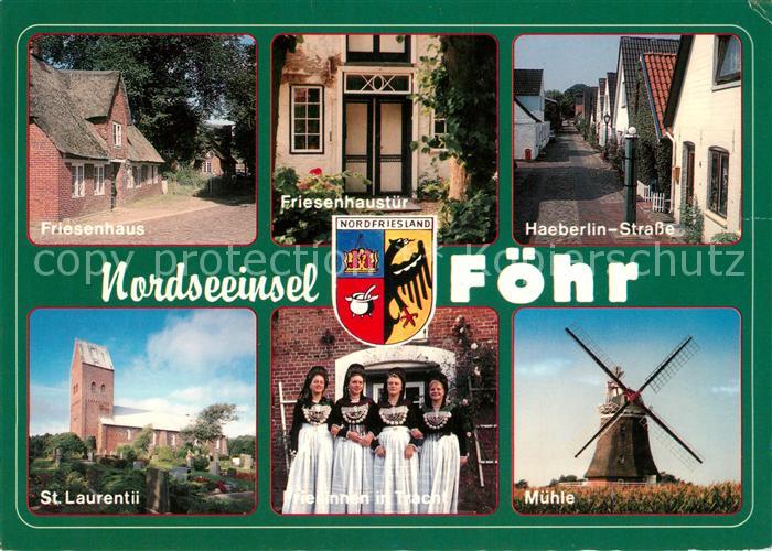 Wyk Foehr Haeberlin-Strasse Muehle St. Laurentii Friesenhaus
