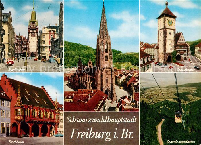 Freiburg Breisgau Schauinslandbahn Schwabentor Martinstor Kaufhaus