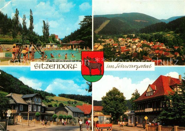 Sitzendorf Thueringen Schwimmbad Erholungsheim Max Kirchner Hotel Zur Linde