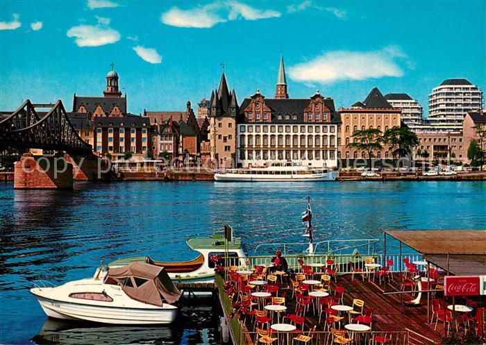 Frankfurt Main Mainufer Eiserner Steg