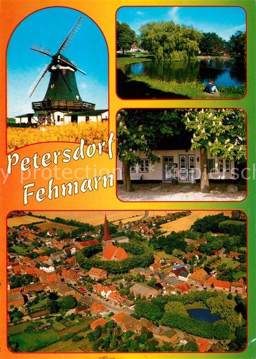 Petersdorf Fehmarn Windmuehle Fliegeraufnahme