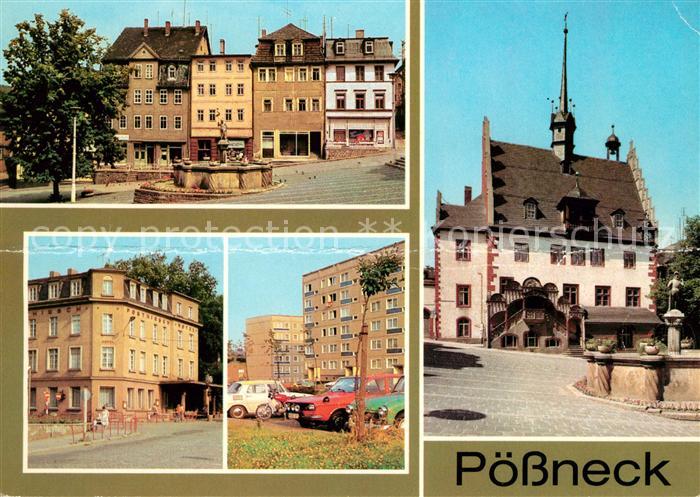 Poessneck Markt Hotel Posthirsch Rathaus