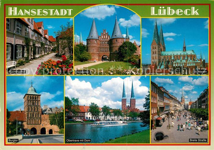 Luebeck St. Marien Breite Strasse Burgtor Holstentor