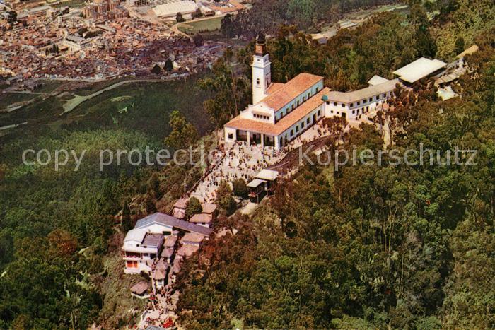 Bogota Colombia Fliegeraufnahme Basilica y Santurario de Monserrate