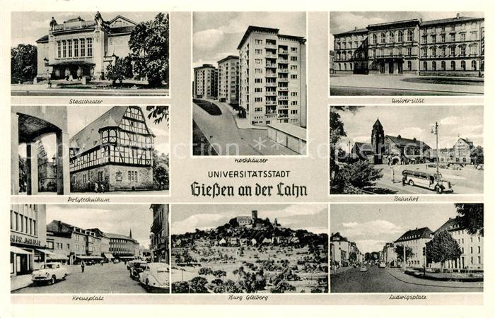 Giessen Lahn Theater Universitaet Kreuzplatz Ludwigsplatz Burg