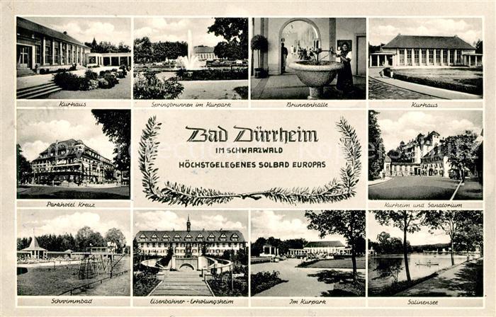 Bad Duerrheim Kurhaus Brunnenhalle Eisenbahner-Erholungsheim Salinensee