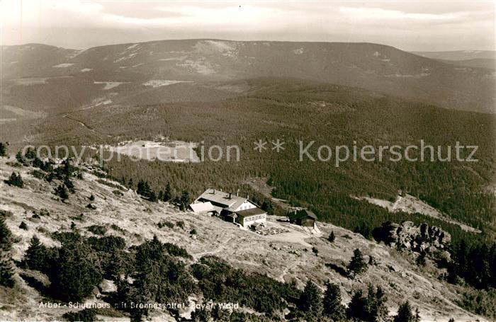 Arber Fliegeraufnahme Schutzhaus mit Brennesattel