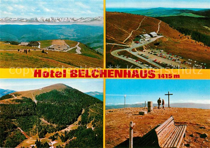 Belchen Baden Fliegeraufnahme Hotel Belchenhaus und Alpenkette