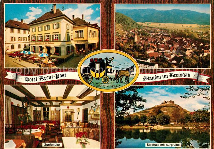 Staufen Breisgau Hotel Kreuz-Post Burgruine Stadtsee Zunftstube