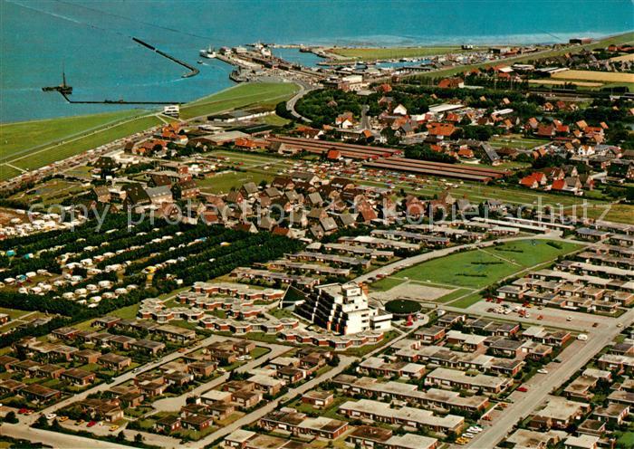 Norden Norddeich Ostfriesland Fliegeraufnahme mit Hafen