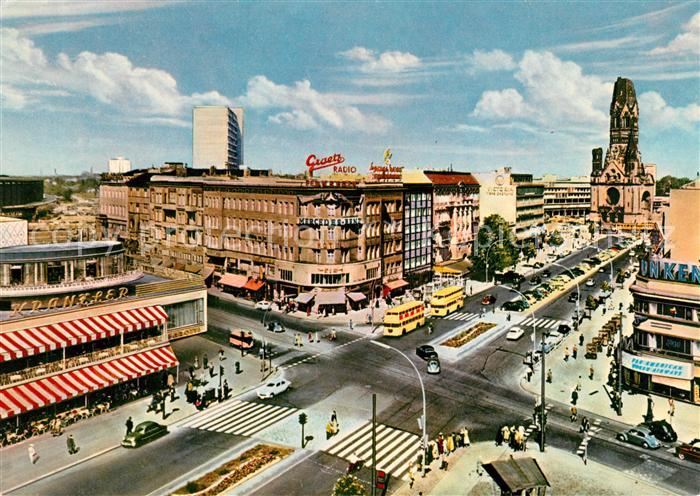 BERLIN CITY Kurfuerstendamm Kaiser-Wilhelm-Gedaechtniskirche