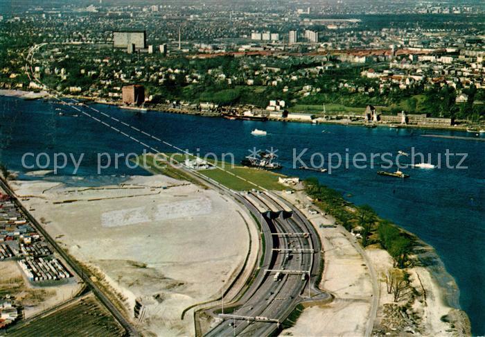Hamburg Fliegeraufnahme Elbtunnel