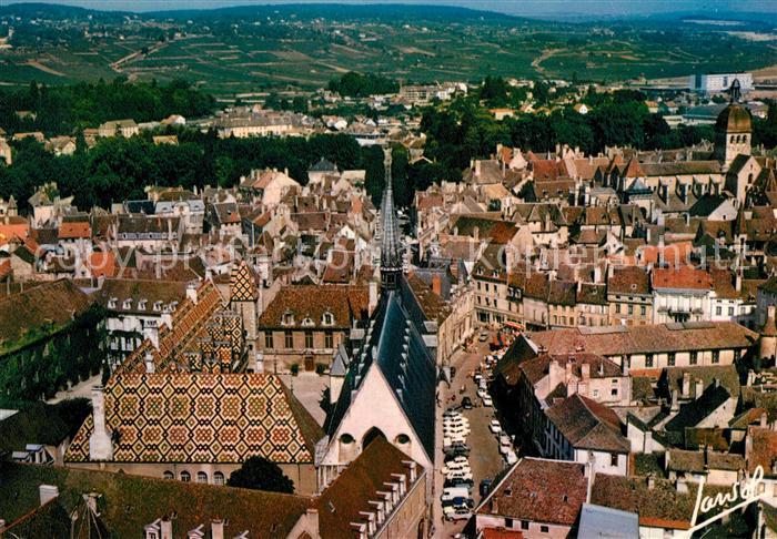 Beaune Cote d Or Burgund Fliegeraufnahme Hostel Dieu