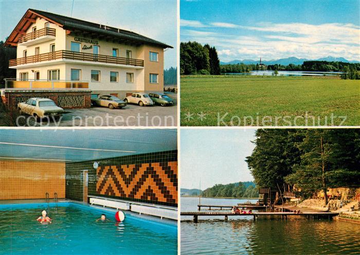Eggstaett Oberbayern Gaestehaus Schnell Schwimmbad Seepartie