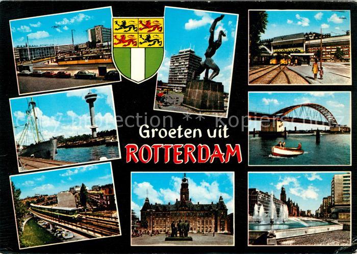Rotterdam Brunnen Bruecke Sendeturm