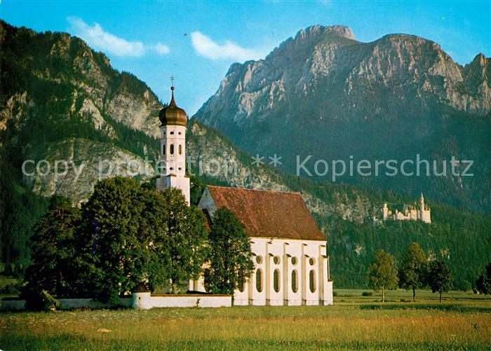 Schwangau Schloss-Neuschwanstein Saeuling St. Colomann-Kirche