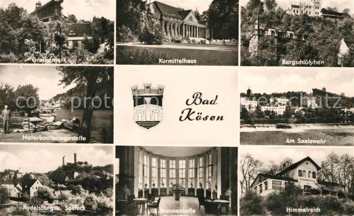 Bad Koesen Gradierwerk Kurmittelhaus Bergschloesschen Bootsanlegestelle Saaleweh